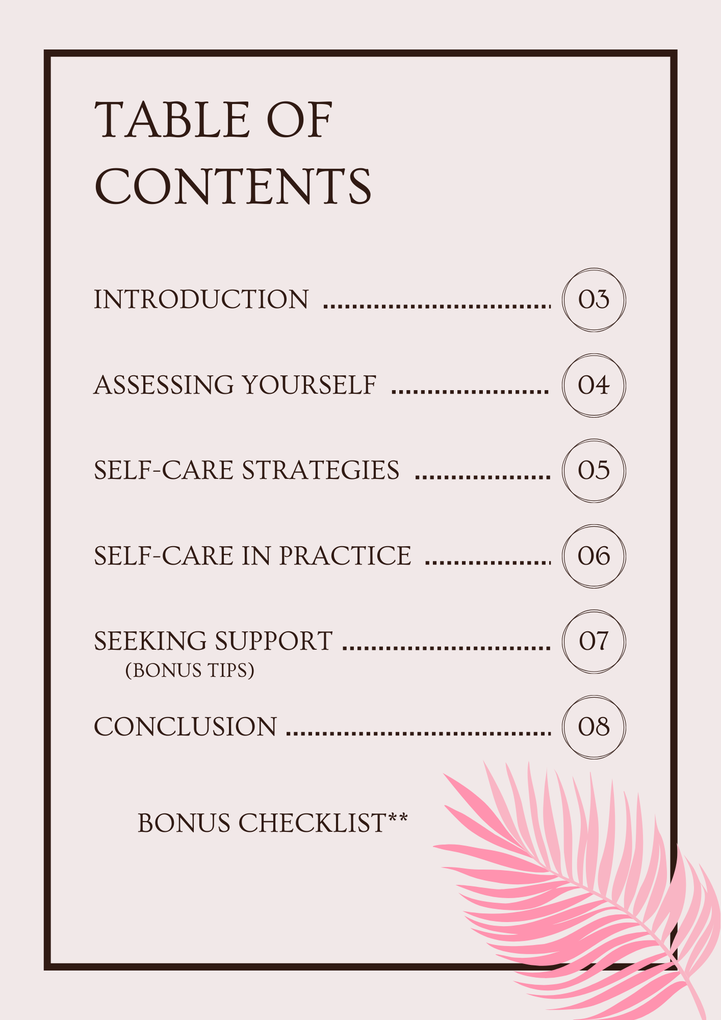 Self Care Workbook